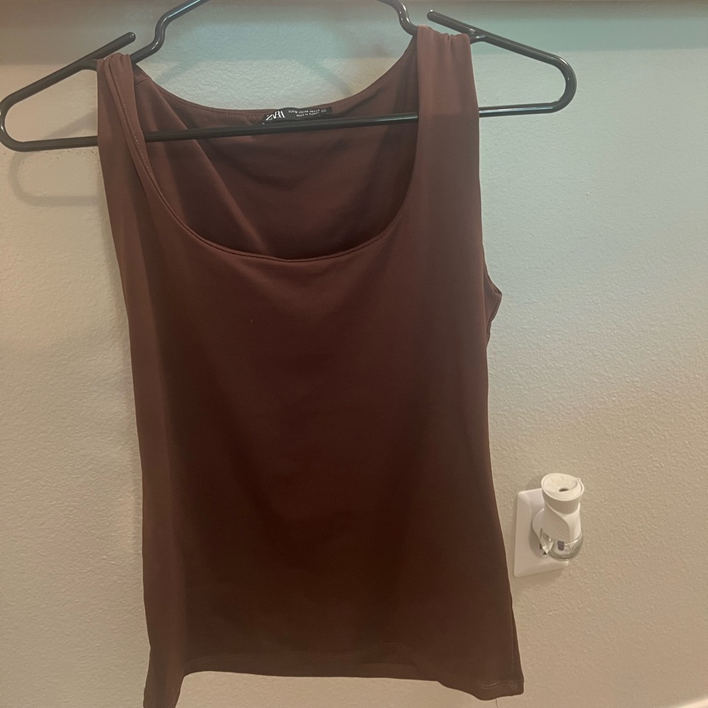 Brown Medium Zara tank top